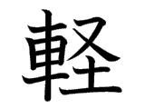 Kanji chữ Khinh